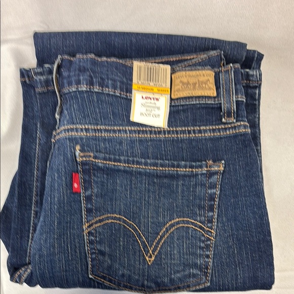 Levi's perfectly slimming 512 boot cut Blue Denim Jeans - Picture 1 of 11